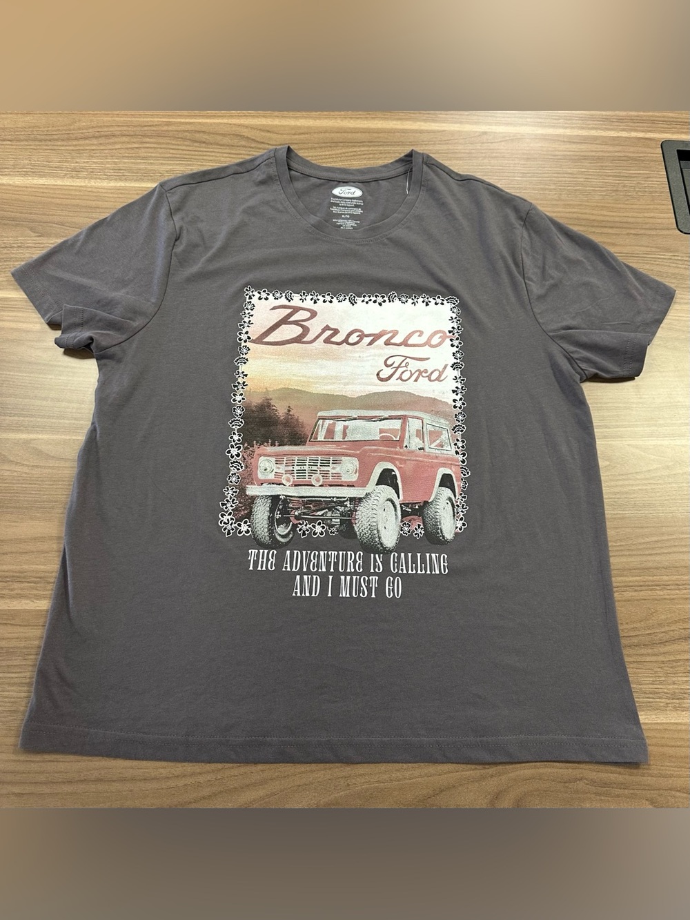 New without Tags Grey Ford Bronco Graphic Tee